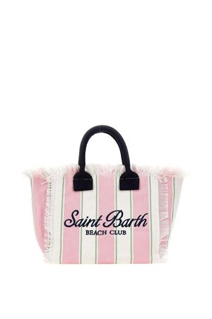 Pink and white cotton canvas bag SAINT BARTH KIDS | COL000102598L